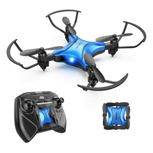Load image into Gallery viewer, DROCON DC-65 Foldable Mini RC Drone for Kids (Blue)