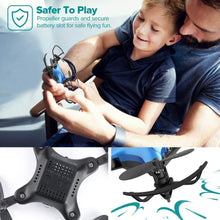 Load image into Gallery viewer, DROCON DC-65 Foldable Mini RC Drone for Kids (Blue)